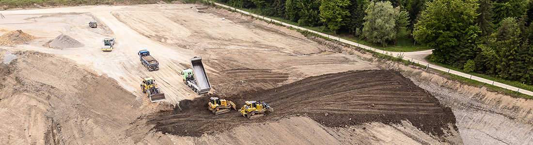 earthworks and stockpile
